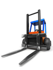 forklift on white background