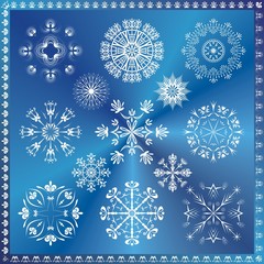 Naklejka premium snowflake set