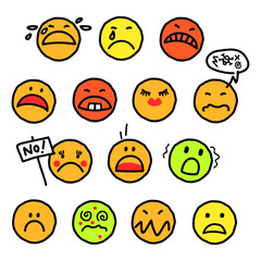 Unhappy smileys