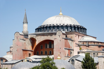 Fototapeta na wymiar Famous Hagia Sophia landmark in Istanbul
