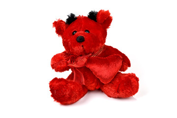 Read teddy bear with heart