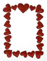 Frame made from heart shapes