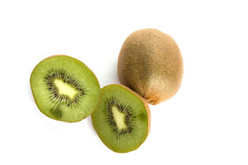 Kiwis isolated on white