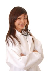 Lovely young and beautiful Asian Doctor or Nurse