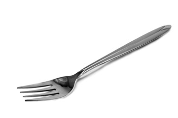 Dinner fork isolated on white