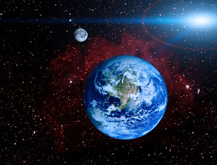 Obraz na płótnie Canvas Earth planet in space illustraion