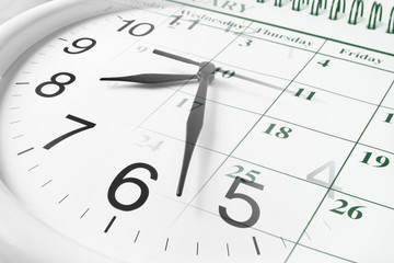 Fototapeta Composite of Clock and Calendar obraz
