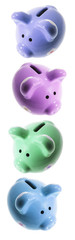 Piggy Banks on Isolated White Background