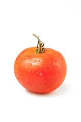 Fresh tomato on whute background