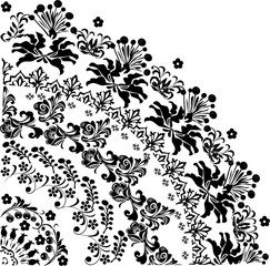 quadrant flower silhouette