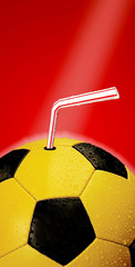 soccer and straw