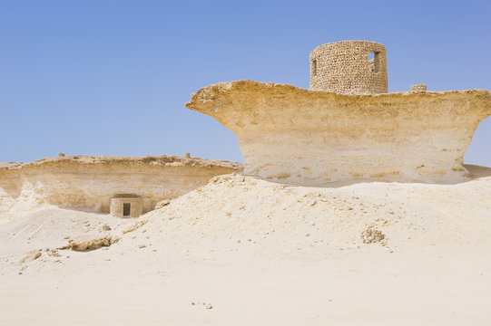 Remote desert landscape with interesting sandstone.