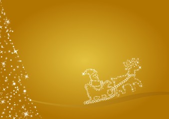 gold merry christmas background, tree