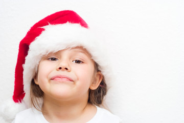 little girl dressed like a santa claus