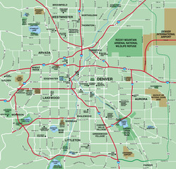 Denver, CO Metropolitan Area Map