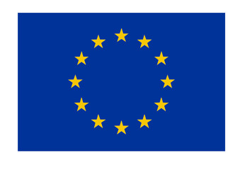 EU flag vector illustration - obrazy, fototapety, plakaty