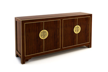 bureau 3d rendering on white background