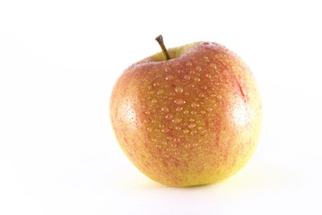 Apple on white