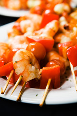 shashliks with shrimps
