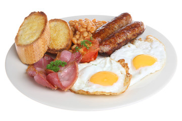 Full English fried breakfast
