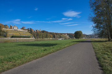 Fahradweg Flusslandschaft