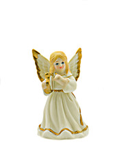 Isolated approached Christmas angel