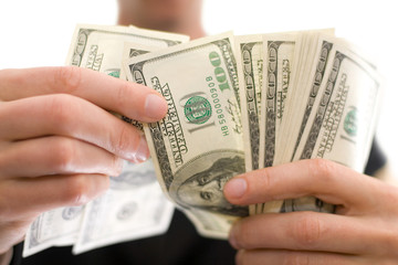 businessman with money in hands