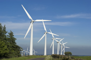 Wind Turbines on the Yorkshire Moors England