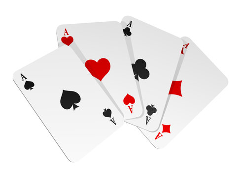 Vector illustration of 4 cards