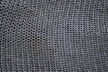 Background of medieval armour made from metal rings