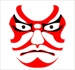 mascara kabuki japón samurai