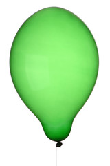 Green balloon isolated on white background