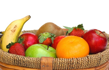 fresh fruits in a basket