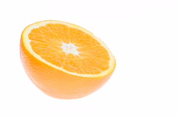 Orange fruit slice, isolated on white background