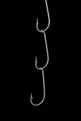 Three ganged fishing hooks