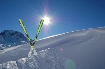 Schilderijen op glas tous au ski © asaflow