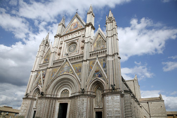 Fototapeta na wymiar Katedry Orvieto. Zbudowany 1290 - 1600 ac Umbria