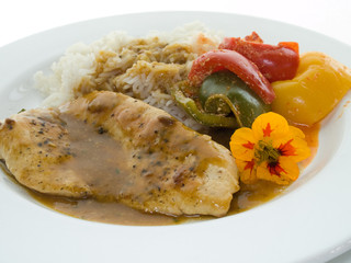 turkey escalope with orange pesto