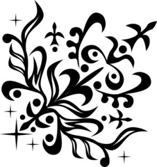 quadrant pattern with stars