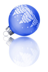 blue christmas decoration isolated on white background