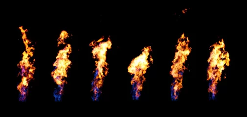 Fototapeten Feuer & Flamme Six Fire Flumes  © Robert Spriggs