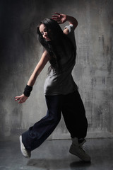 cool hip-hop style dancer posing