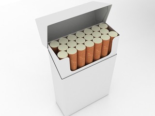 Cigarettes in box