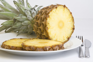 delicious fresh pineapple natural isolated on a white background