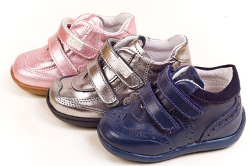 various baby shoes