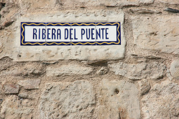 Ribera Del Puente - architecture detail in Salamanca, Spain