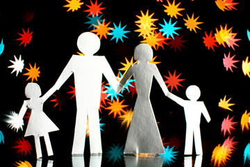 paper family in world of love