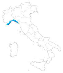 Naklejka premium Liguria - Italia
