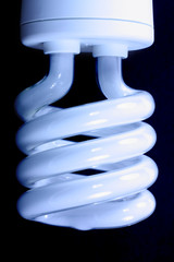 Compact fluorescent efficient power saving light bulb
