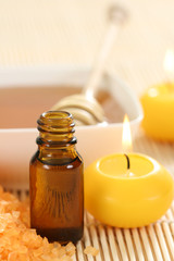 honey essential oil and fresh honey - beauty treatment